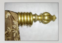 Gilded pole, rings and finial